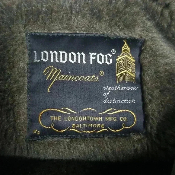 Vintage London Fog Maincoats Army green 40 Long winter coat - Picture 12 of 17